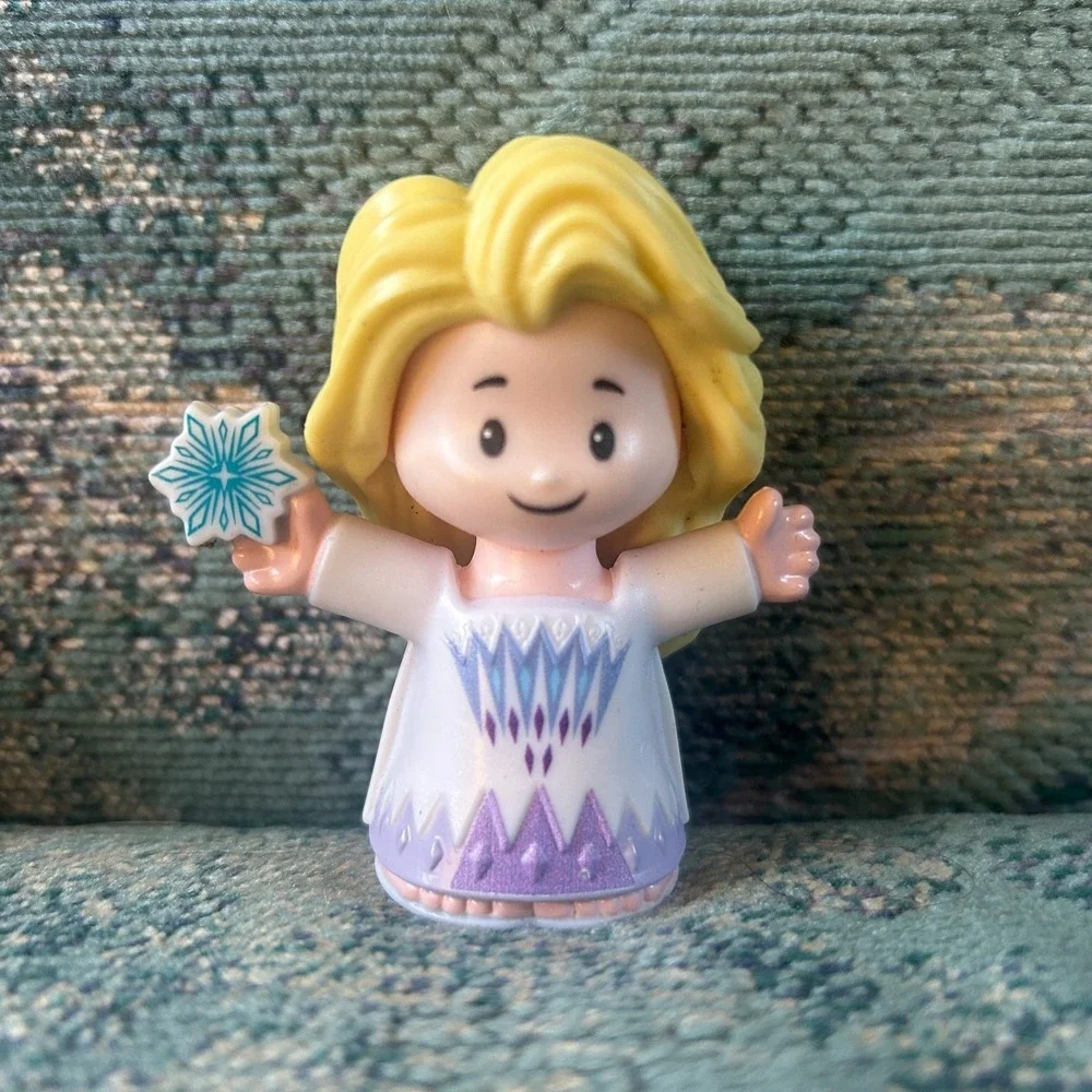 Lot Of 7 Fisher Price Little People Cinderella Elsa Barbie African Wheelchair